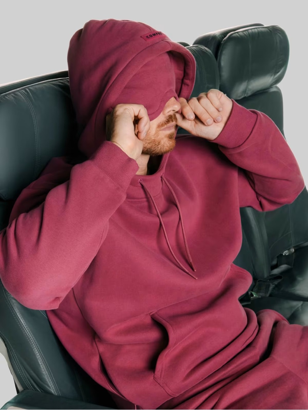 Airplane Mode Travel Hoodie Berry